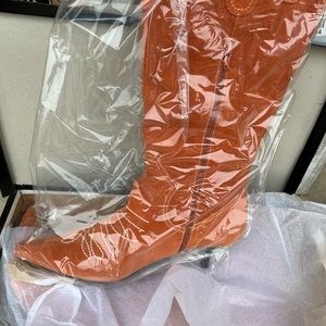 Rust color cowboy boots